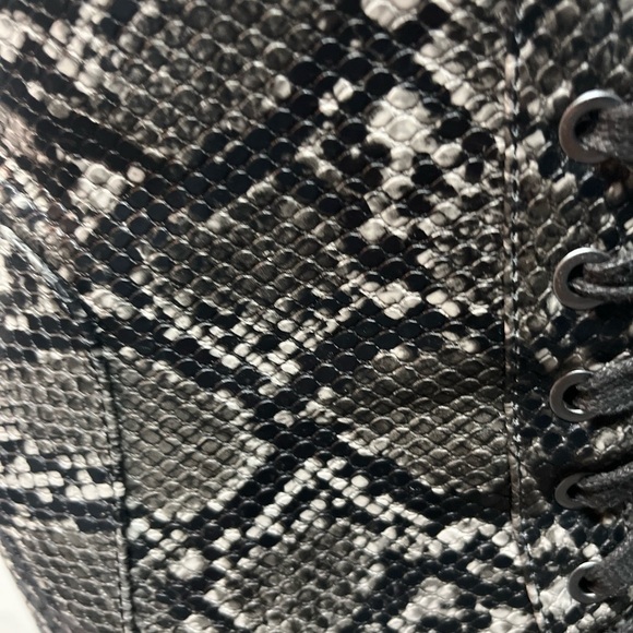 Call It Spring Black and Gray Lace Up Boots - Picture 2 of 10